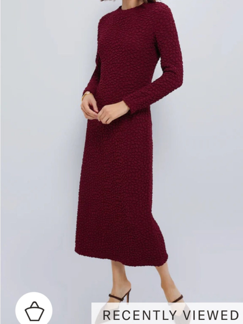 Hyacinth House (Tuckernuck) Maroon Textured Madison Maxi Dress
